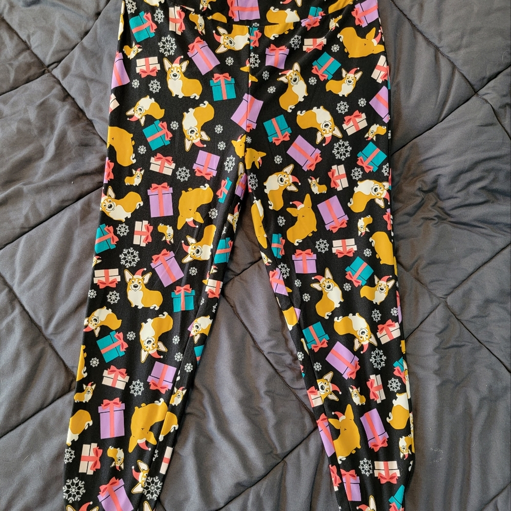 Christmas Corgi Leggings